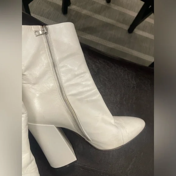 Dries Van Noten white leather chunky soles boots 40 - Picture 10 of 14